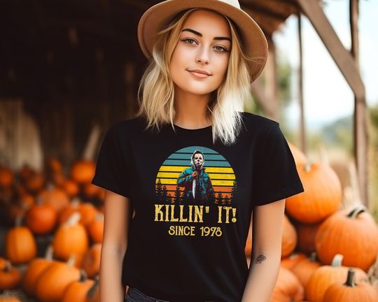 Discover Killin It Shirt, Funny Michael T-Shirt, Halloween Shirt, Halloween Gifts, Trick or Treat, Happy Halloween, Funny Michael Myers Fan Shirt,