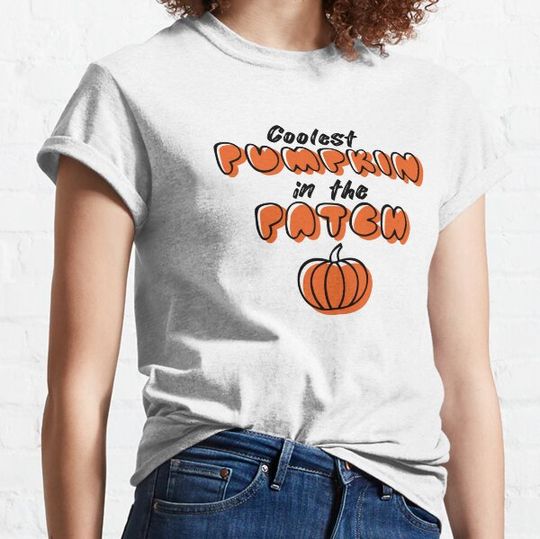 Discover Coolest Pumpkin in the Patch Halloween Text T-shirts
