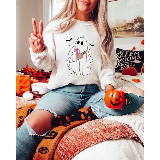 Discover Spooky Ghost Hoodie for Halloween Fun