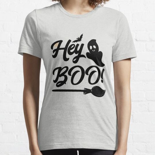 Discover Cute Ghost Halloween Pumpkin Face Hey Boo Funny Halloween T-shirts