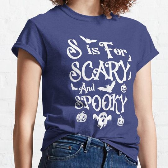 Discover S is For Scary And Spooky - Funny Halloween Costume For Couples - Best Gift Idea For Couples Halloween Costumes - Pumpkin Face - Bat - Boo - Ghost. T-shirts