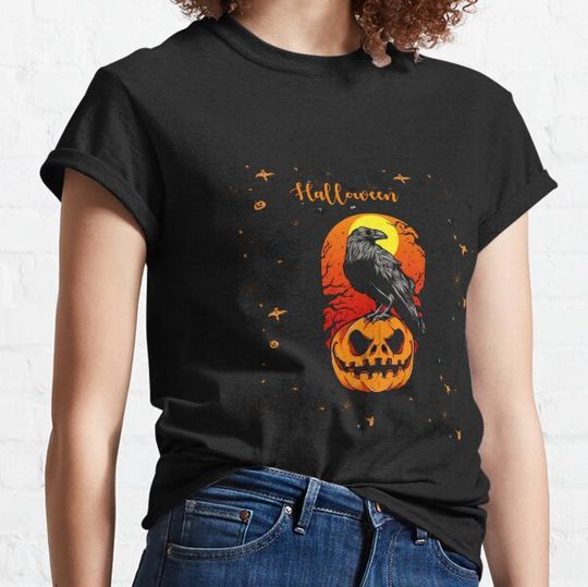 Discover Halloween scary pumpkin T-shirts