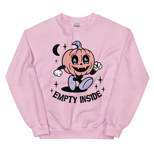 Discover Empty Inside Pumpkin Halloween Unisex Sweatshirt Gift Warm Sweater