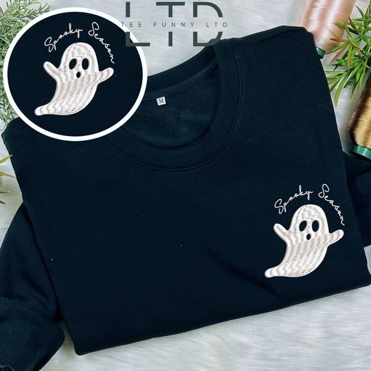Discover Embroidered Ghost Halloween Sweatshirt as a Gift