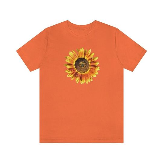 Discover Sunflower Flower Floral Unisex Men's Women's Short Sleeve T-Shirt Tee Top Gift For Her Gift For Mom