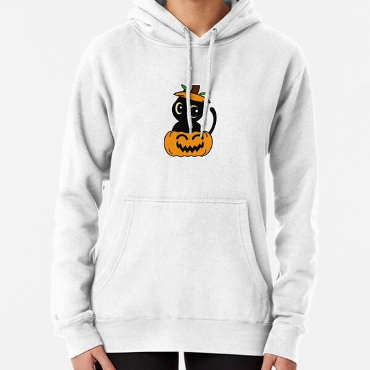 Discover Funny Black cat in a pumpkin Hoodies