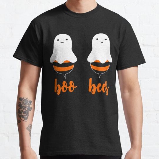 Discover Boo Bees Shirt - Halloweens Funny Ghost Couples Scary for Women Men Wife Husband love bees T-shirts
