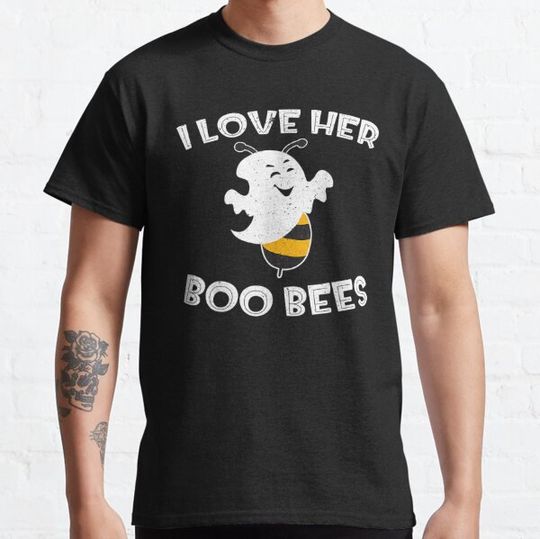Discover I Love Her Boo Bees Matching Halloween Costume T-shirts