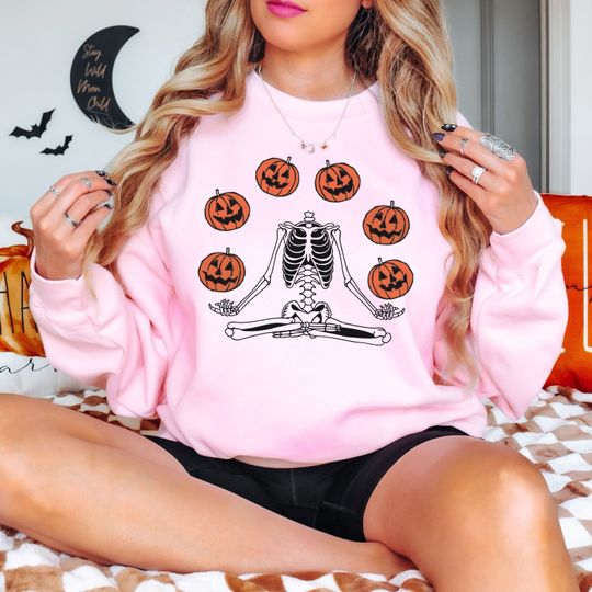 Discover Halloween Fall Crewneck Sweatshirt, Funny Pumpkin Shirt, Cute Pumpkin Halloween Sweater, Spooky Season TShirt, Fall Jumper Gift for Women