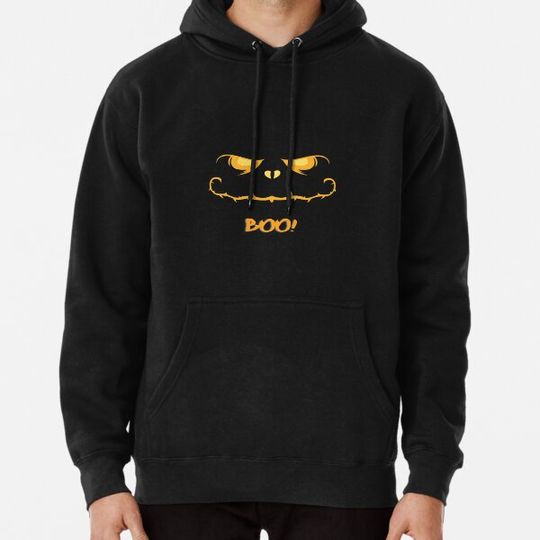 Discover Scary Grumpy Pumpkin Face Hoodies