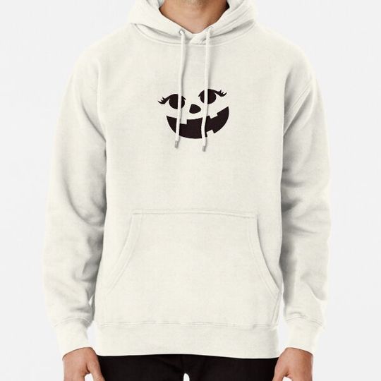 Discover Eyelashes Pumpkin Face Hoodies