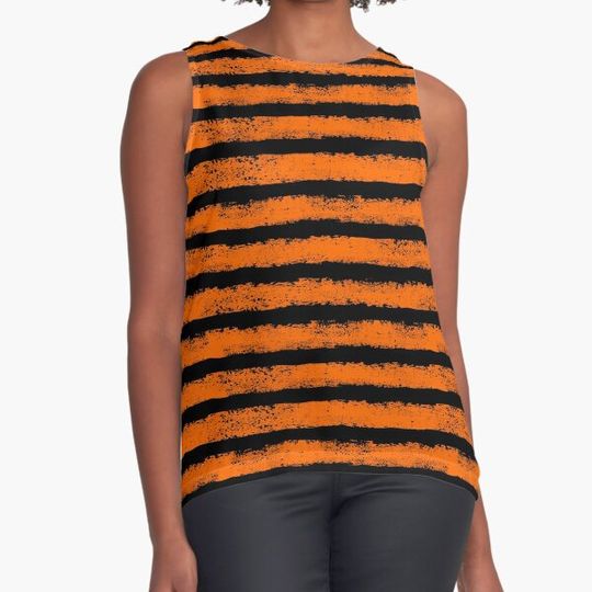 Discover halloween stripe orange and black T-shirts