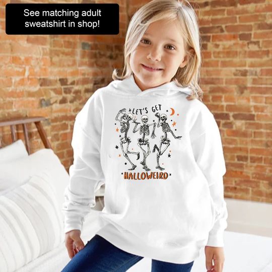 Discover Halloween Skeleton Toddler Sweatshirt | Let's Get Halloweird | Dancing Skeletons Toddler Sweater