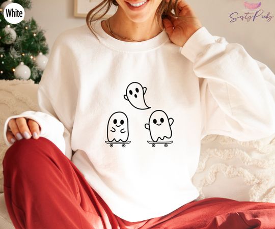 Discover Cute Baby Ghosts Graphic Halloween Tee