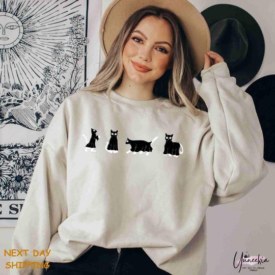 Discover Halloween Cat Lover Sweatshirt