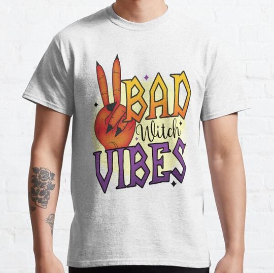 Discover Bad witch vibes halloween funny costume T-shirts