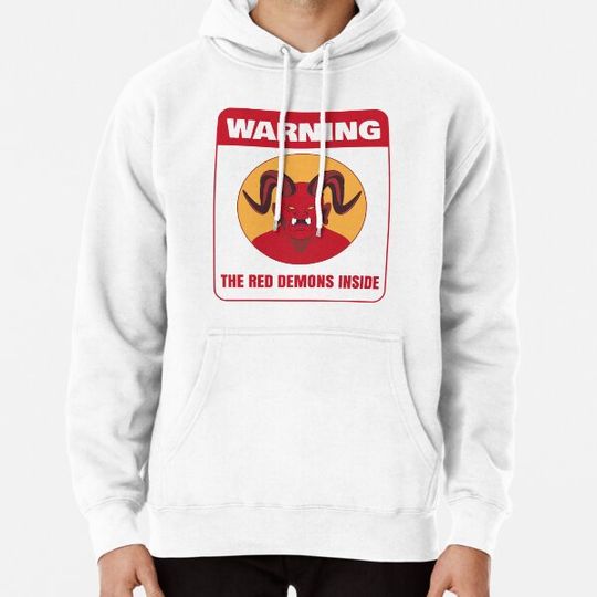Discover Warning The Red Demons Inside | Visualuv Rare Edition Hoodies