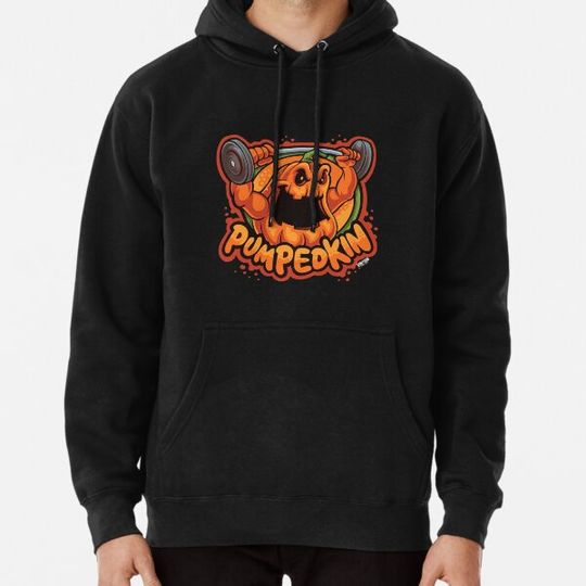 Discover Halloween - Training Pumkin - Bodybuilder Pumpkin Hoodies