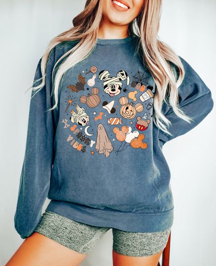 Discover Happiest Place On Earth Sweatshirt, The Most Magical Fall Best Day Ever Mouse Ears, Halloween Spooky Family  Sweater Gift