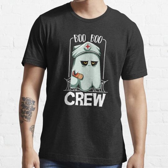 Discover Boo Boo Crew Nurse Ghost Funny Scary Halloween Quotes T-shirts