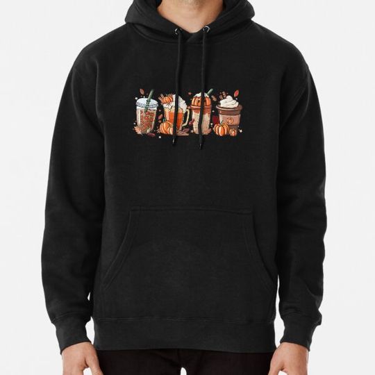 Discover Pumpkin Spice Coffee Latte Fall Autumn Season Hello Fall T-Shirt Hoodies