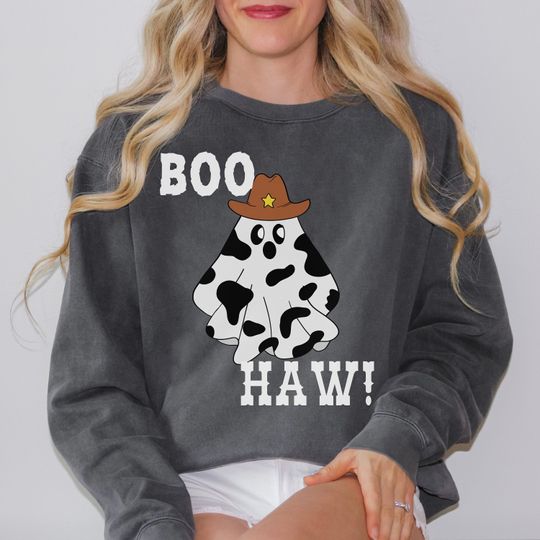 Discover Cute Halloween Sweatshirt | Adorable Ghost Graphic Tee