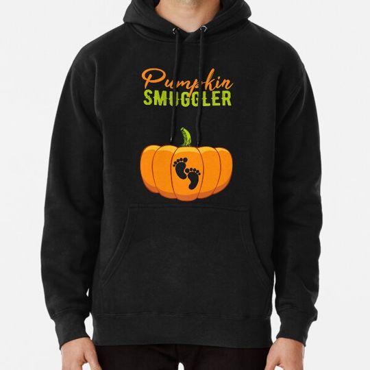 Discover Pumpkin Smuggler Funny Halloween Maternity Pregnant Hoodies
