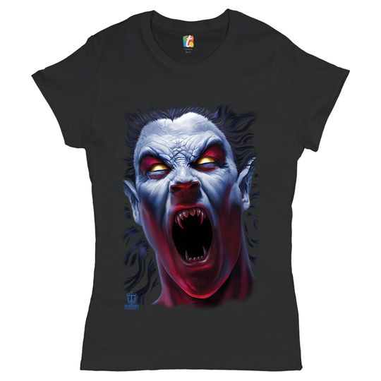 Discover Screaming Vampire Demon T-Shirt Scary, Halloween, Nightmare, Spooky, Horror, Evil Spirit, Monster, Supernatural, Holiday Women's Tee