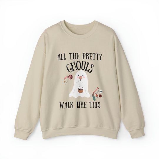 Discover All The Pretty Ghouls Halloween Crewneck Sweatshirt