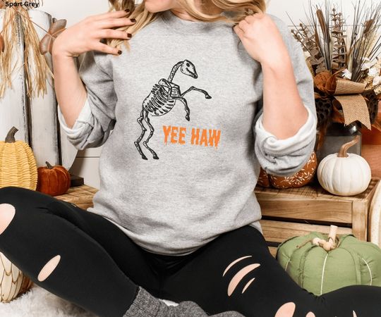 Discover Spooky Horse Lover Halloween Sweatshirt