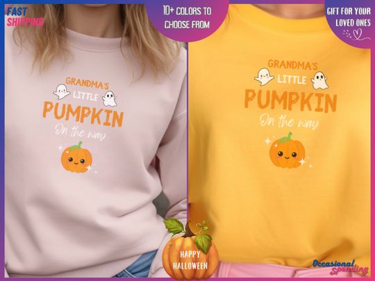 Discover Grandma's Little Pumpkin Halloween Sweatshirt - Gift for Nana