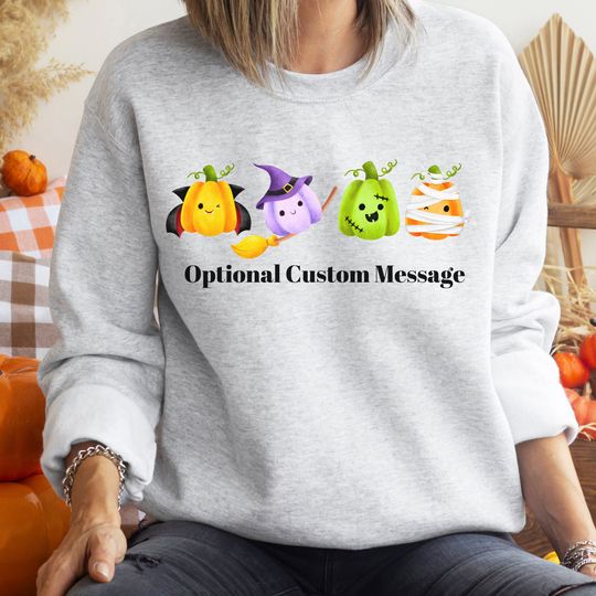 Discover Cute Halloween Sweatshirt for Grandma - Custom Message Available