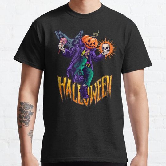 Discover Halloween Dancing Pumpkins And Crows Jack O Lantern T-shirts