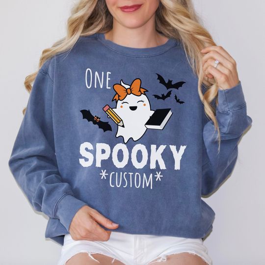Discover Custom Cute Ghost Teacher Halloween Sweatshirt