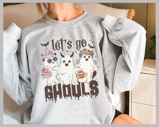 Discover Let's Go Ghouls Halloween Sweatshirt
