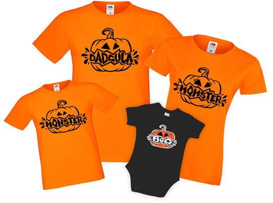 Discover Halloween Pumpkin Shirt - Featuring Dadcula and Momster