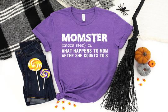 Discover Momster Halloween Shirt for Moms