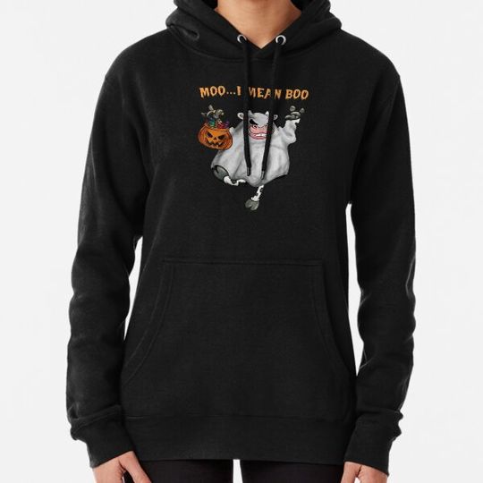 Discover moo i mean boo ghost cow ghost cow halloween farmer Hoodies