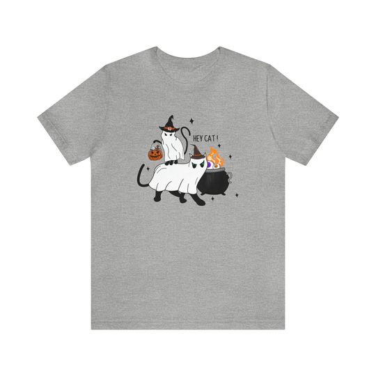 Discover Hey Cat! Funny Halloween Shirt for Cat Lovers