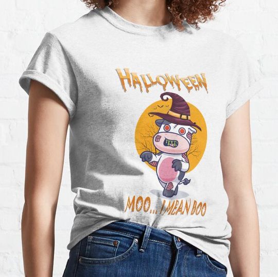 Discover Moo I Mean Boo Funny Cow Halloween Funny T-shirts