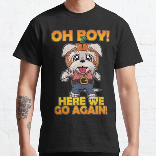 Discover Pumpkin Schnauzer Puppy | Halloween Puppy | White T-shirts