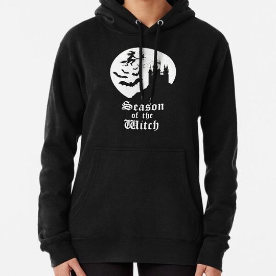 Discover Season of the Witch - Spooky White Moon Hoodies