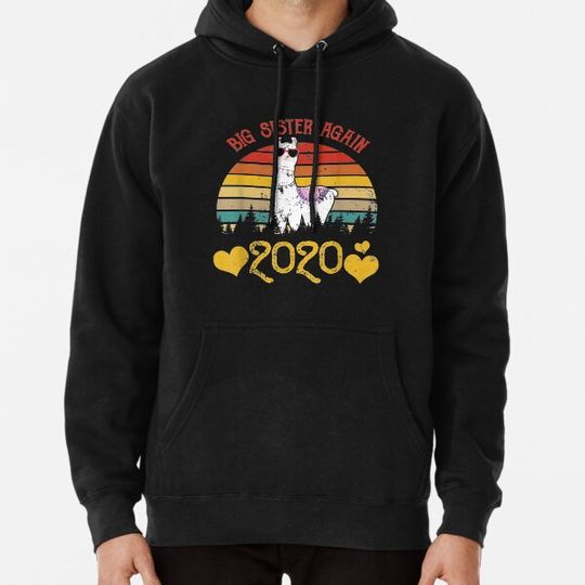 Discover Cute Big Sister Again Llama Funny Llama Lover Sister's Day Hoodies