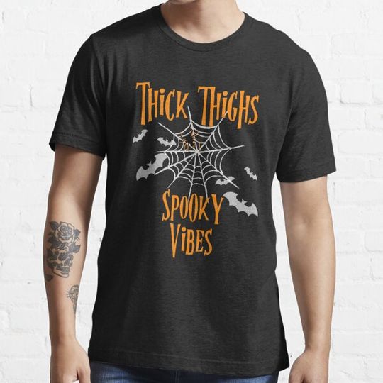 Discover Thick Thighs Spooky Vibes Halloween T-shirts