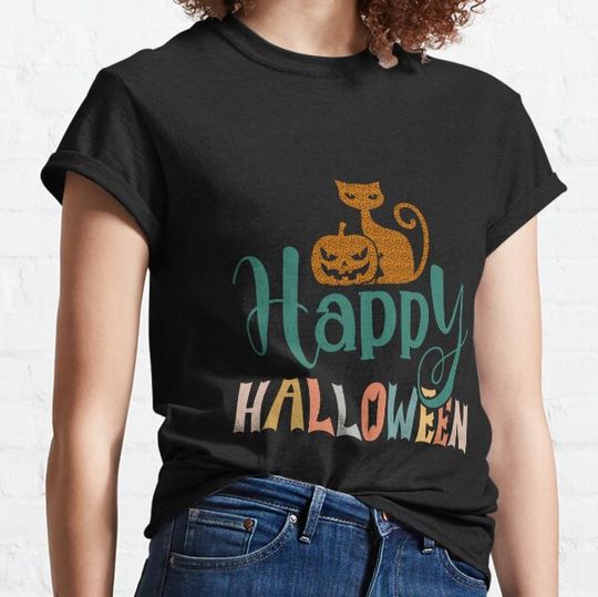 Discover Thick Thighs And Spooky Vibes Funny Halloween T-Shirt T-shirts