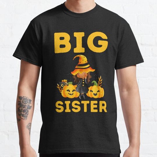 Discover Big Sister Little Sister Ghost Truck Halloween Shirt