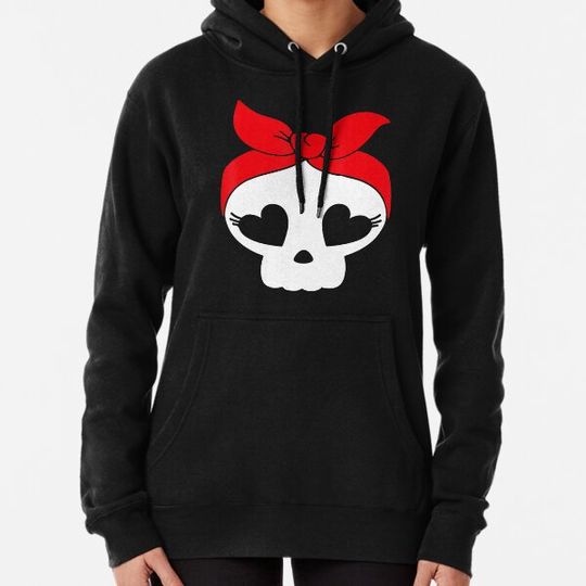 Discover Skeleton Hear Eyes Lazy Halloween Costume Cute Skull Bandana New Hoodies
