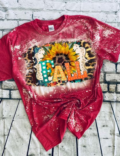 Discover Fall  bleached tee shirt