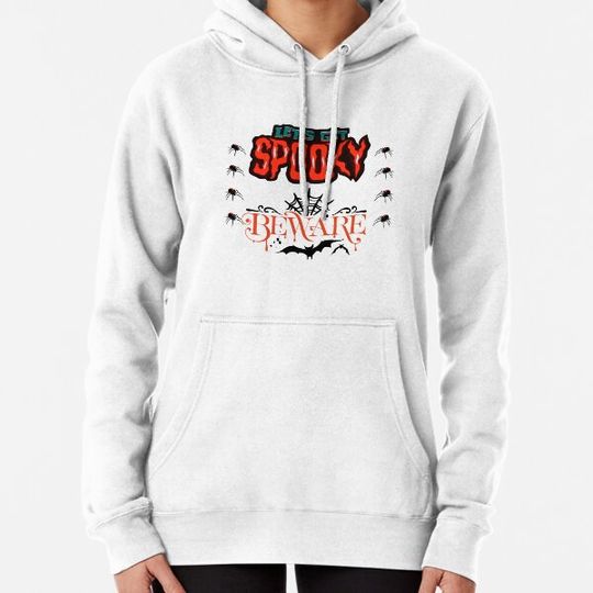 Discover October Halloween Hoodie - Ghosts and Pumpkins Design