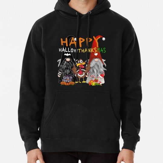 Discover Holiday Happy HallowThanksMas Christmas Thanksgiving Family Hoodies